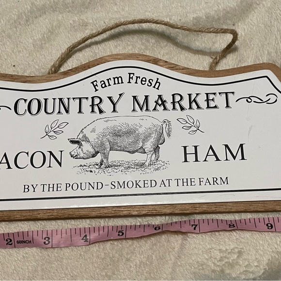 Yankee Country Ceramic candle shade  apple orchard/  farmhouse sign - Picture 2 of 10